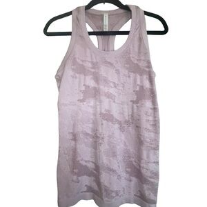 Athleta Light Pink Camo Tank Top
